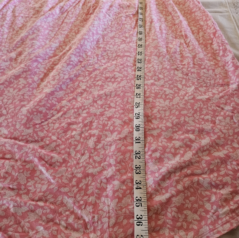 Pink Floral 100% Cotton Woman's Nightgown. - Picture 10 of 11